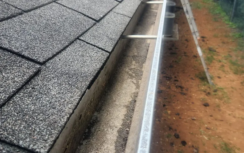Clean gutter run after a cleanout